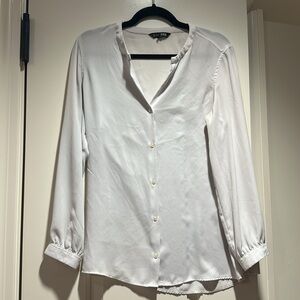 Express White Button-Up Size Small Blouse